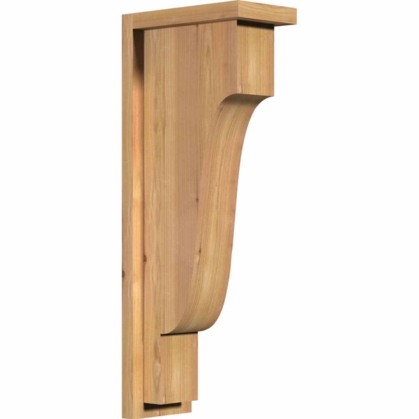 Ekena Millwork Newport Smooth Corbel w/Backplate, Western Red Cedar, 5 1/2"W x 10"D x 26"H COR06X10X26NEW01SWR - main